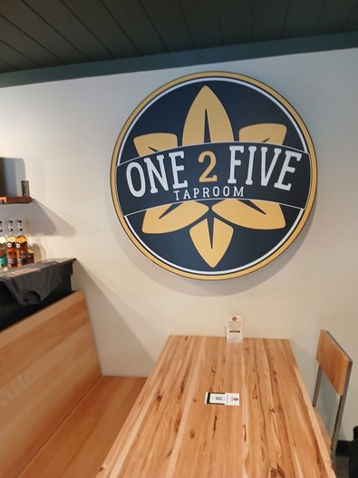 One 2 Five Taproom sign